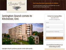 Tablet Screenshot of lexingtongrandapts.com